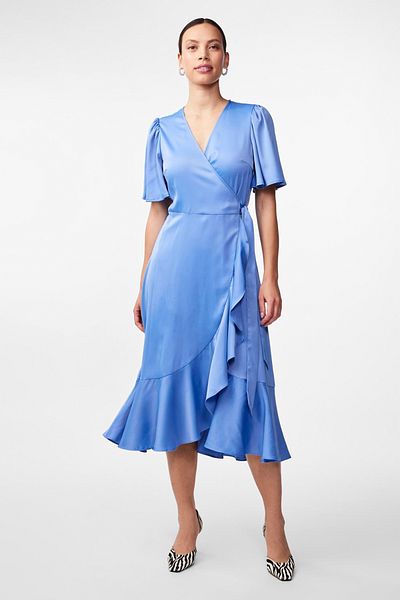 YAS. Rochie Wrap Midi YASTHEA - Marime 2/4, Model S. Noos