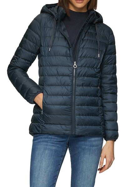 s.Oliver Pullover aus gepolstertem Stoff mit Reißverschluss und Stehkragen