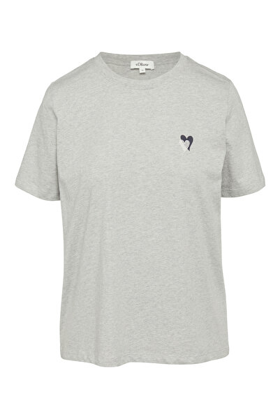 s.Oliver Umělecká díla, Jersey, Bavlna, Kulatý výstřih, Neformální