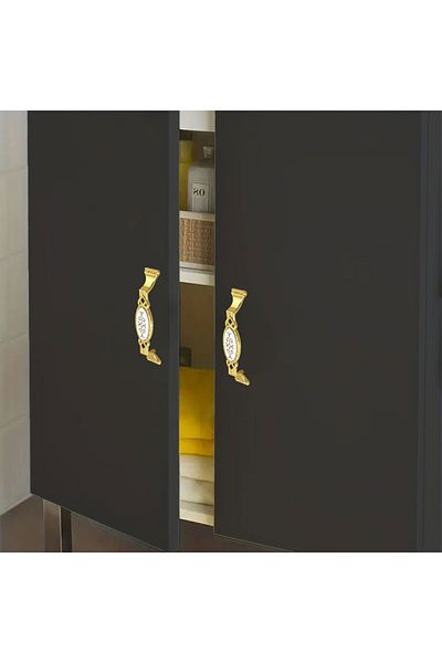 Badem10 Palmira (96MM - 9.6CM) Ramuri de masă din metal auriu