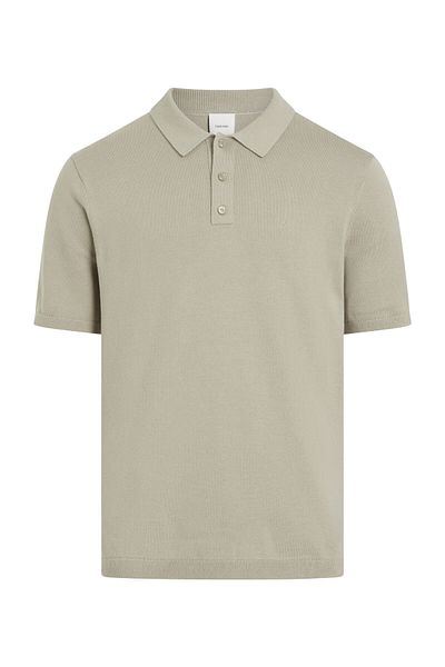 Calvin Klein Pletené bavlněné polo tričko SUPIMA s krátkým rukávem