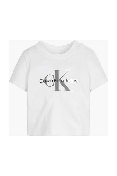 Calvin Klein Fehér uniszex póló MONOGRAM SS PÓLÓ