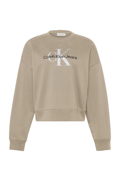 Calvin Klein Mikina Franco Terry RLXD CR - LS Monologo Cut