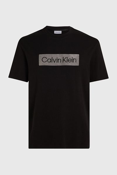 Calvin Klein Ανδρικό λογότυπο μαύρο μπλουζάκι με στρογγυλή λαιμόκοψη K10K112491-BEH
