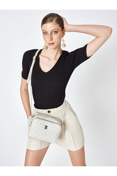 Pierre Cardin Bone Monogram Women's Shoulder Bag 05Po25Y1882