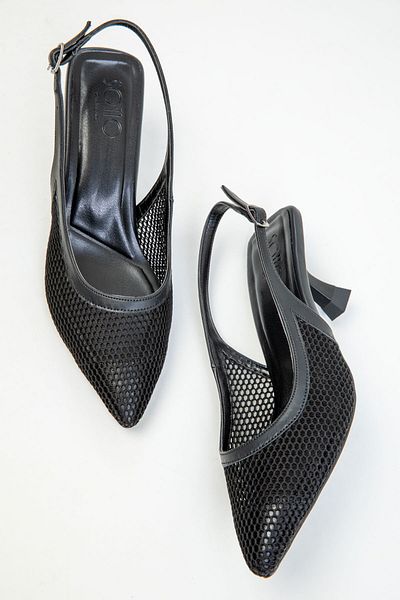 SOHO Schwarze klassische Damenschuhe mit Absatz 20266