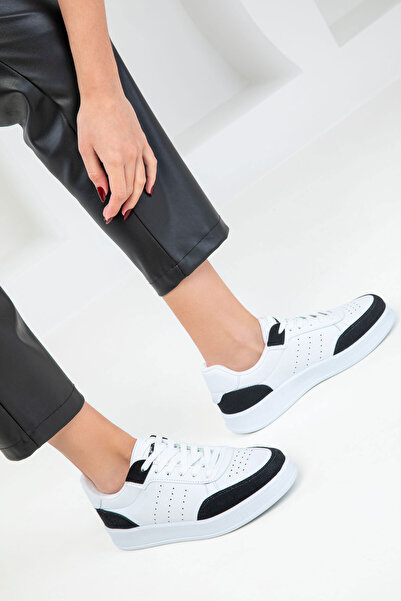 SOHO Beyaz-Siyah Kadın Sneaker 20359