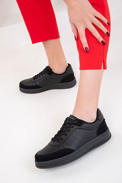 SOHO Black-Black Women's Sneakers 20359