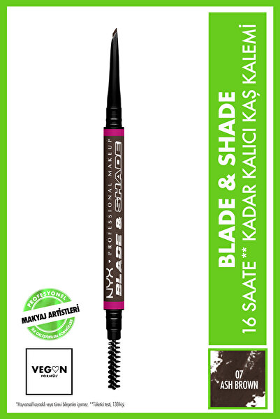 NYX Professional Makeup Blade N Shade Kaş Kalemi - 07 Ash Brown