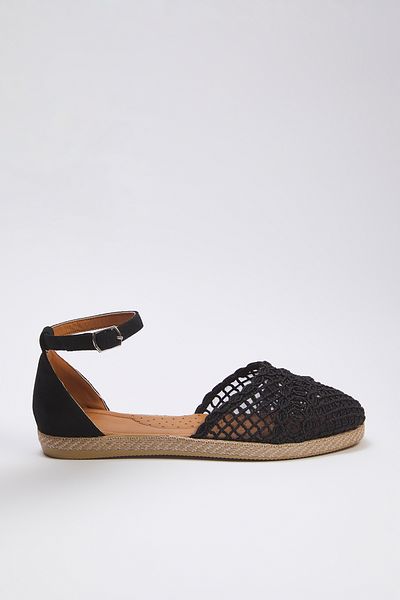 TRENDYOL SHOES Schwarze Espadrilles