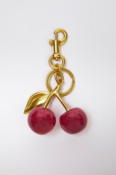 TRENDYOL SHOES Red Cherry Gold Detailed Charm Bag Ornament Accessory Takss25Da00004