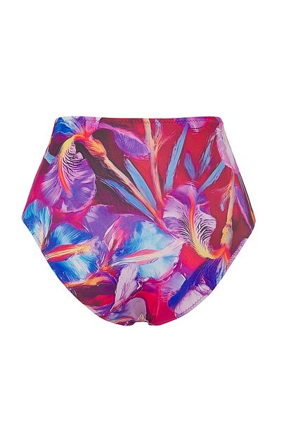 Trendyol Collection High Waist V-Cut Purple-Multicolor Floral Print Hipster Bikini Bottom - Tbess20Ba0248