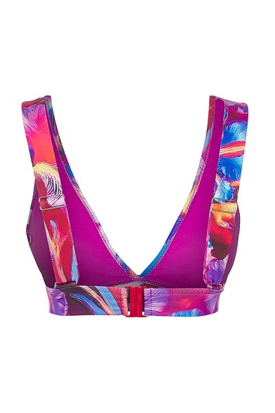 Trendyol Collection Mehrfarbiges, dreieckiges, strukturiertes Bikinioberteil mit Blumendruck TBESS22BU0017