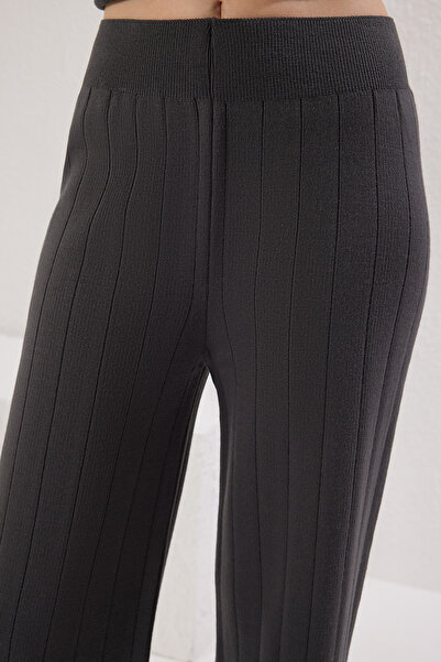 Trendyol Collection Anthracite Knitwear Thin Vest and Trousers Set - Twoss25Au00107