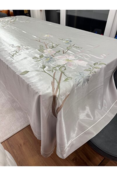 incisecrethome Nakışlı İşlemeli Bahar Dalı Masa Örtüsü
