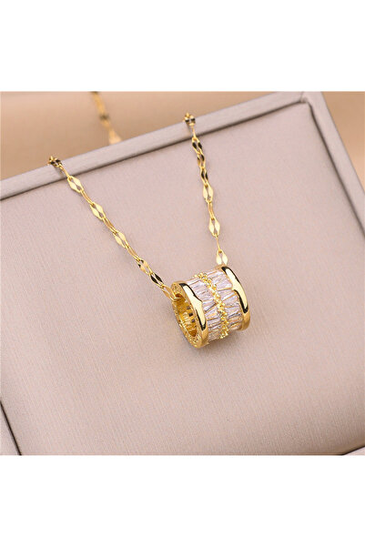 Choice N1265 DIEYURO 316L قلادة دائرية من الفولاذ المقاوم للصدأ بثلاثة ألوان ...