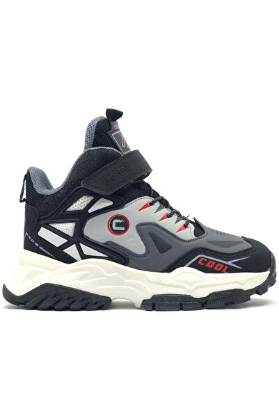 KOCAMANLAR Cool Miles Ortopedik Kaymaz Hafif Taban Unisex Çocuk Bot GRİ