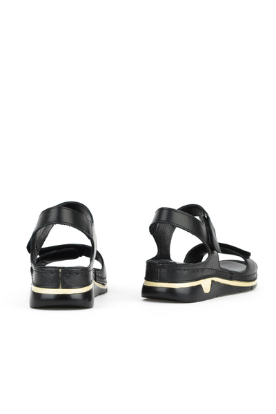 Ziya Women's Songs Leather Sandals Black 1511008 Z22