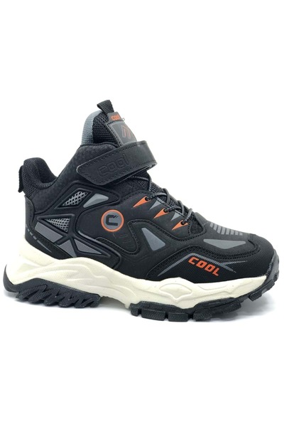 KOCAMANLAR Cool Miles Ortopedik Kaymaz Hafif Taban Unisex Çocuk Bot SİYAH