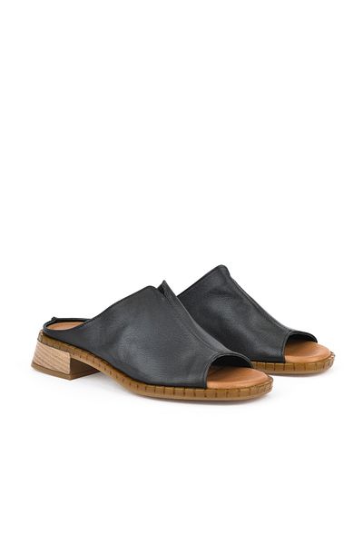 Ziya Papuci de damă din piele naturală cu toc 1511047 Z022 Negru