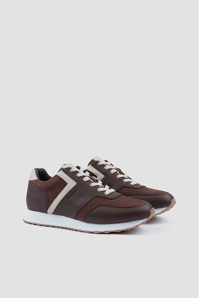 PAUL&SHARK Men's Leather and Suede Brown Shoes 25418015 -494