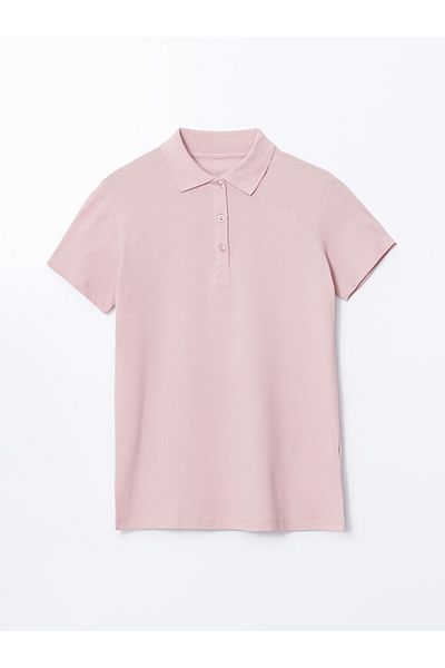 LC Waikiki Γυναικείο T-Shirt XSIDE Pink Polo Neck Pique