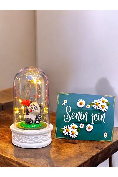 MEGA KANYON Led Işıklı Pandalı Fanus | Sevgiliye Hediye | Doğum Günü Hediyesi...