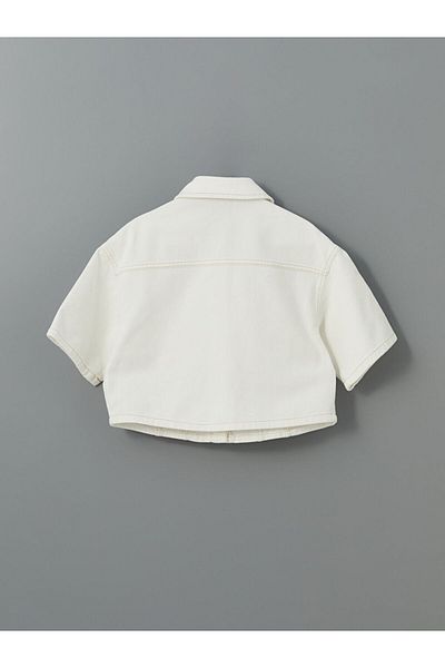 LC Waikiki Cămașă de jeans pentru femei XSIDE White Crop