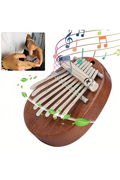Yelajoy Portable Mini Kalimba Instrument, with 8 Keys Thumb Piano, Beautiful appearance, for Beginners