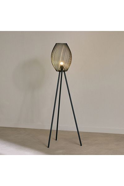 erorex Aron Metal Tripod Floor Lamp with Metal Shade - 61x167 cm