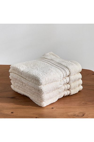 erorex Cloud Soft Serene Zero Twist 4-Piece Face Towel Set - 30x30 cm