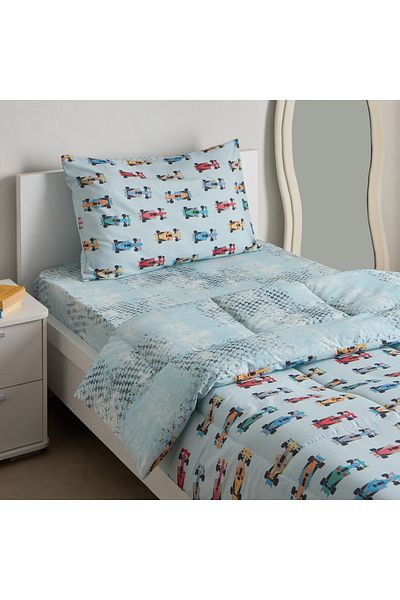 erorex Tom Gearhead Road Runner 2-Piece Cotton Single Comforter Set - 135x220 cm