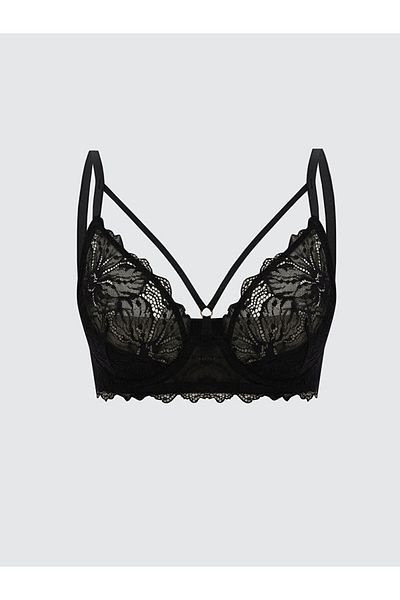 LC Waikiki Σουτιέν LCW DREAM Μαύρο Underwire Unfilled Lace Fancy T-Shirt σουτιέν