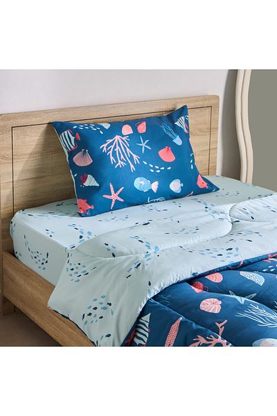 erorex Joy 2-Piece Sea World Fishes Twin Microfibre Comforter Set - 160x220 cm