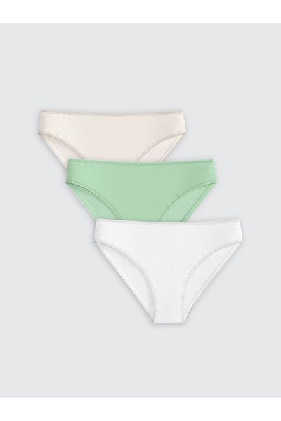 LC Waikiki Lcw Dream Green Plain Bikini Panties 3 Pack