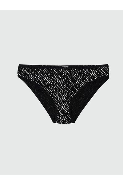 LC Waikiki Lcw Dream Black Patterned Bikini Panties