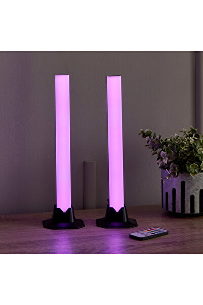 erorex Lita 2-Piece LED Desktop Ambient Lamp Set with Music Sync Remote Control