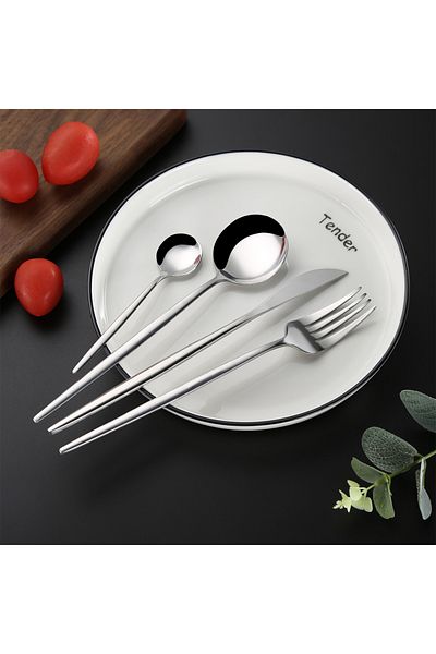 Sunhome 4-Piece Stainless Steel Cutlery Set Silver