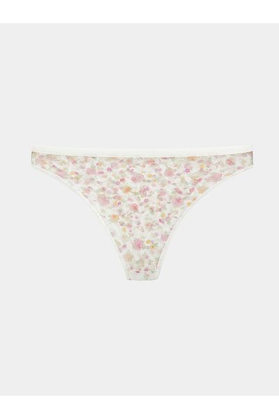 LC Waikiki Lcw Dream Ecru Floral Lace Brazilian Briefs