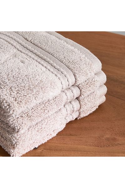erorex Cloud Soft Serene Zero Twist 4-Piece Face Towel Set - 30x30 cm