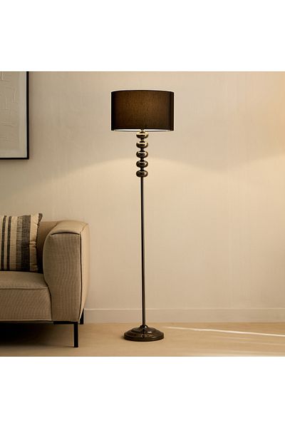 erorex Deme Armel Metal Floor Lamp with Fabric Shade - 162 cm