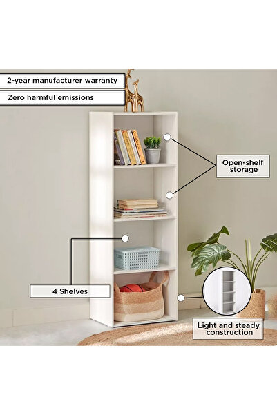 erorex Vanilla Junior 4-Tier Bookcase