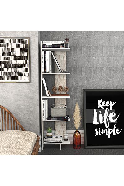 erorex Alfa 5-Tier Corner Bookcase