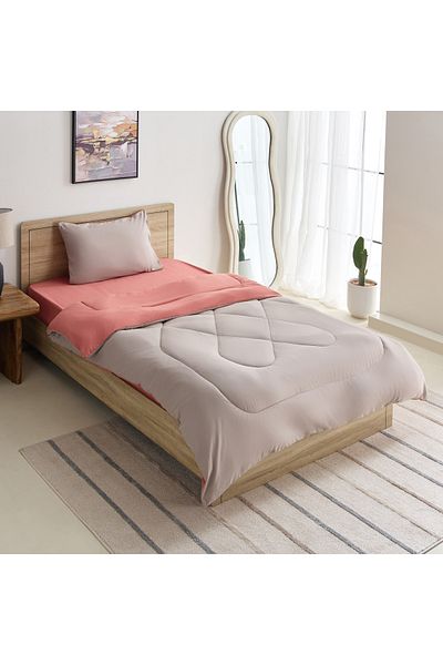 erorex Derby 2-Piece Reversible Microfiber Twin Comforter Set - 160x220 cm