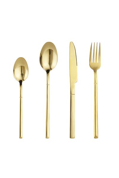 Sunhome 4-Piece Stainless Steel Cutlery Set Gold