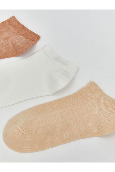 LC Waikiki Brown Women's Flat Booties Socks 5-Piece