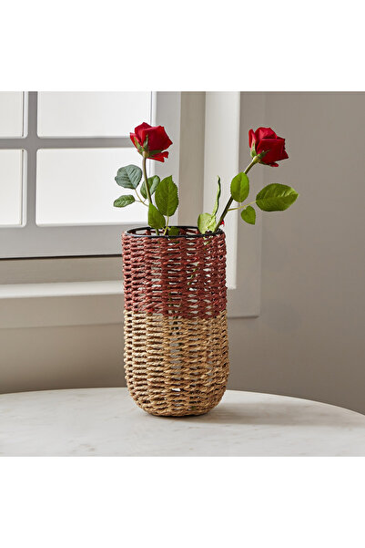 erorex Splendid Metal Wired Cylindrical Vase - 14x14x25.5 cm
