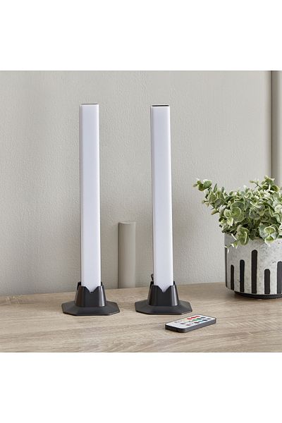 erorex Lita 2-Piece LED Desktop Ambient Lamp Set with Music Sync Remote Control