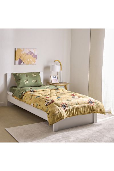 erorex Joy Adventurer Camp 2-Piece Single Microfibre Comforter Set - 135x220 cm