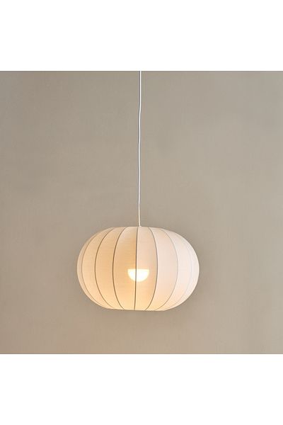 erorex Collett E27 Metal Frame Pendant Lamp with Fabric Shade - 40x40x26 cm